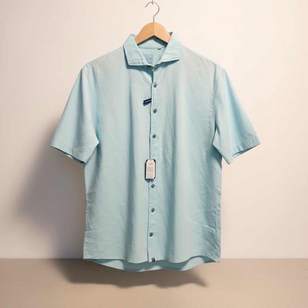 johnnie-O Short Sleeve Hangin' Out Linen Button Down Shirt - Gianni Tarpon